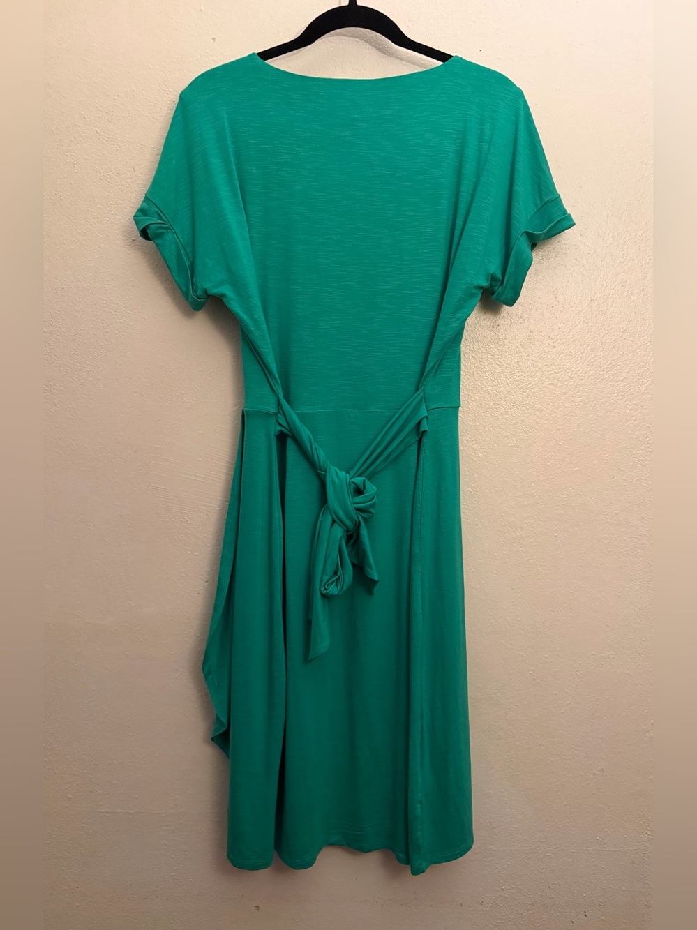NEW Chaps by Ralph Lauren Size Medium Emerald Green Short Sleeve Dress - Picture 3 of 8